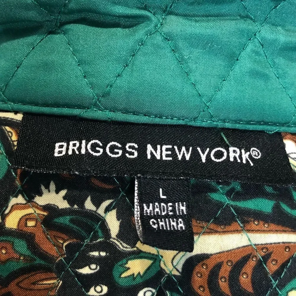 Briggs New York green lined snap front jacket - Picture 9 of 11